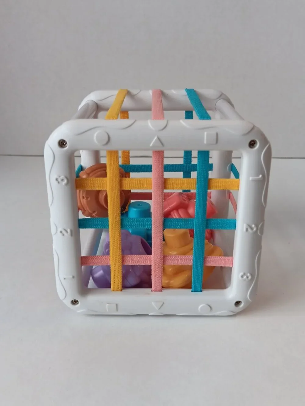 Baby Montessori Shape Sorter Cube Rainbow Colorful Blocks Educational Game Toy